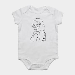 Women minimalistic one line art Baby Bodysuit